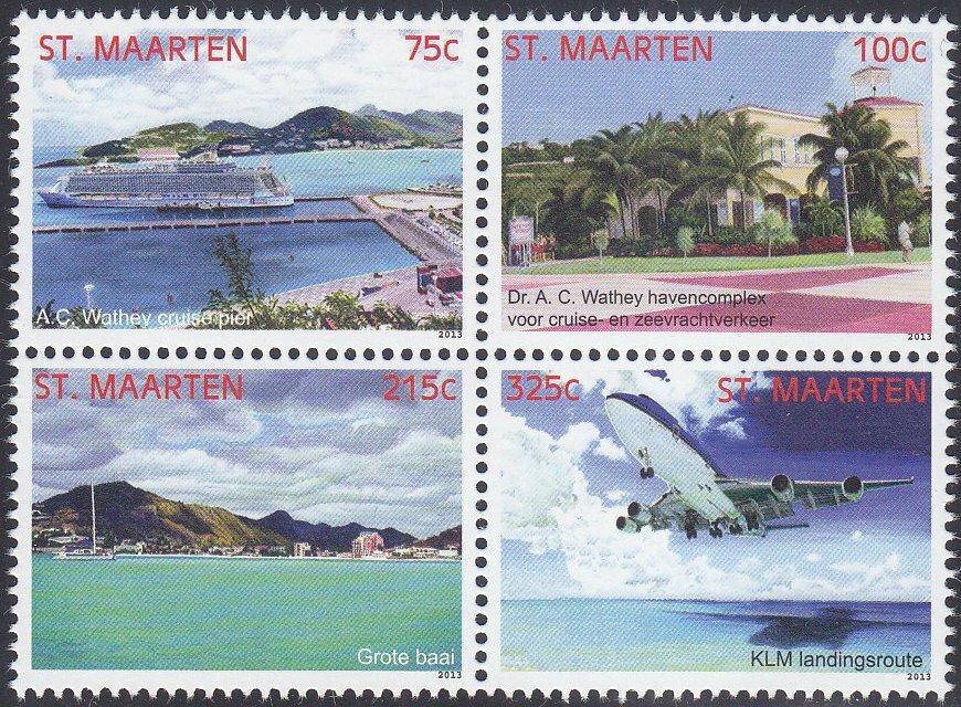 Sint Maarten Issue 2013 (144-147) Ship - Airplane