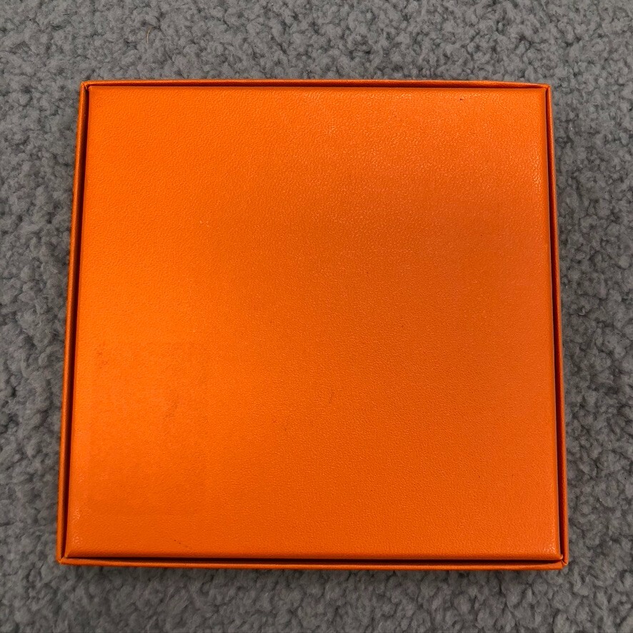 Authentic Hermes Orange Gift Box Empty Square 5x5x.75 Small Sorage
