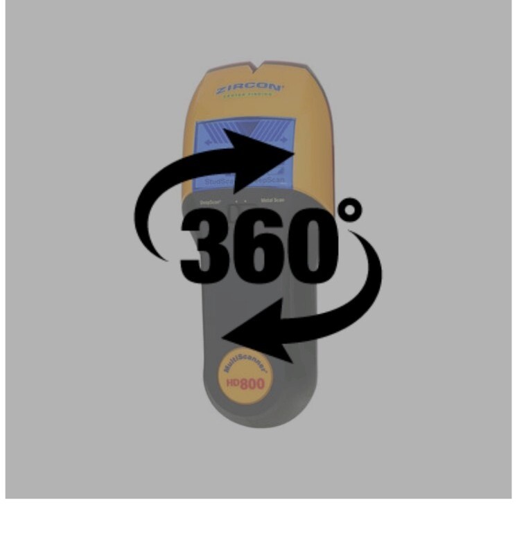 Zircon MultiScanner HD800 1 Step Multi-Function Wall Scanner Stud Finder