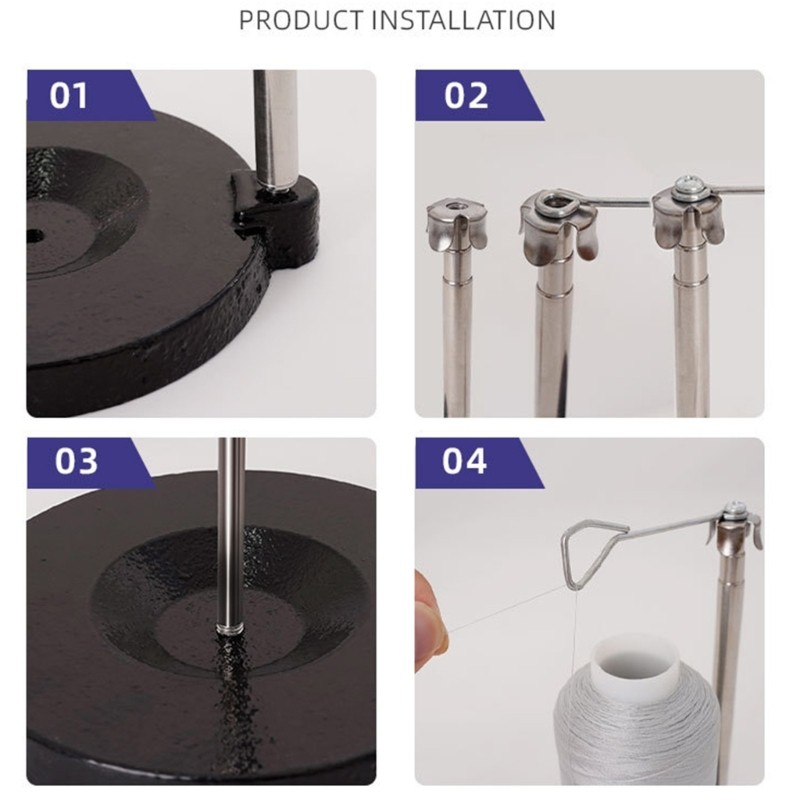 Height Adjustable Thread Stand for Sewing Machines, Single Thread Spool Holder