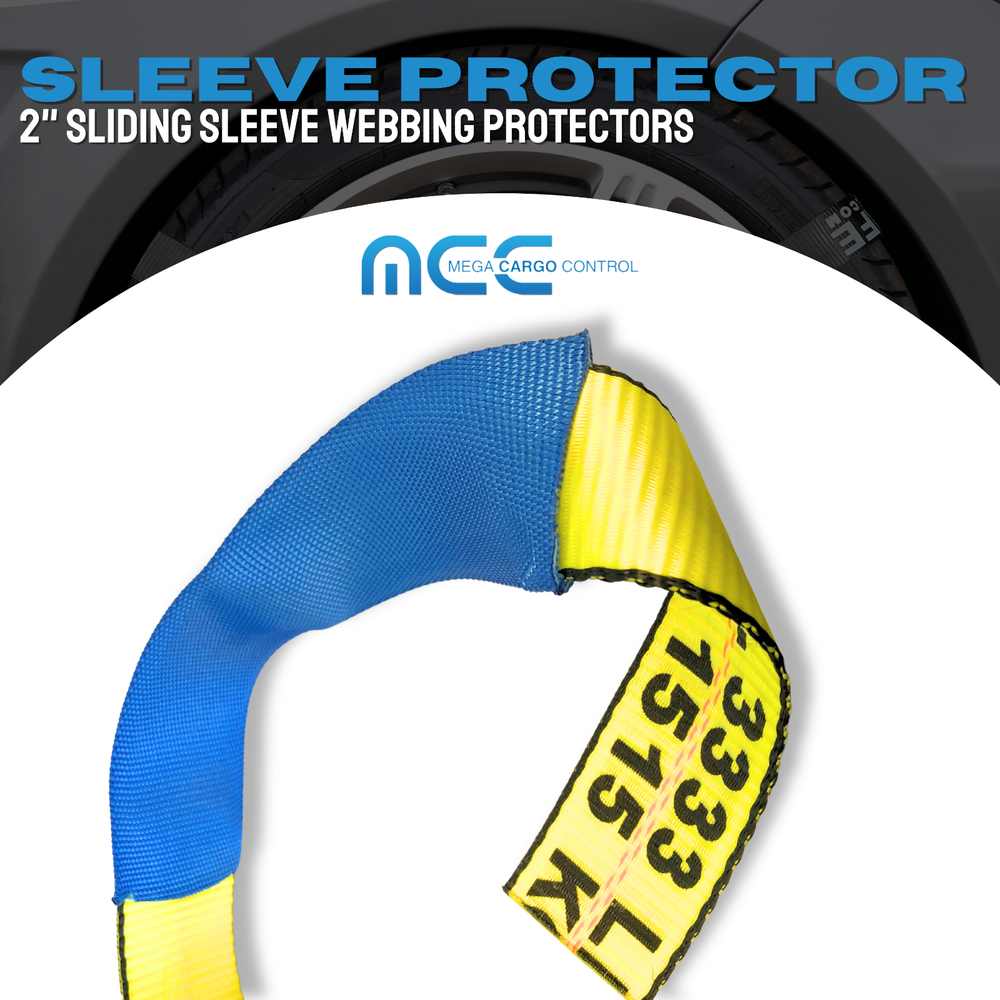 10 Pack 12" Sliding Sleeve Webbing Web Protector for 2" Ratchet Tie Down Strap