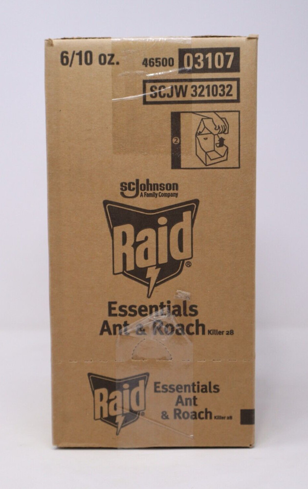 Box of 6 - Raid Essentials Ant & Roach Killer 28 Spray, 10 Oz