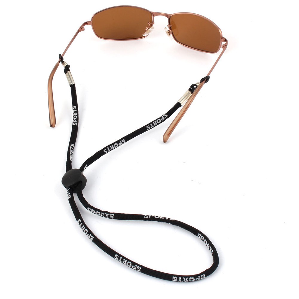 Nylon Rope Strap Rubber Loop Tip Glasses Retainer Holder Black