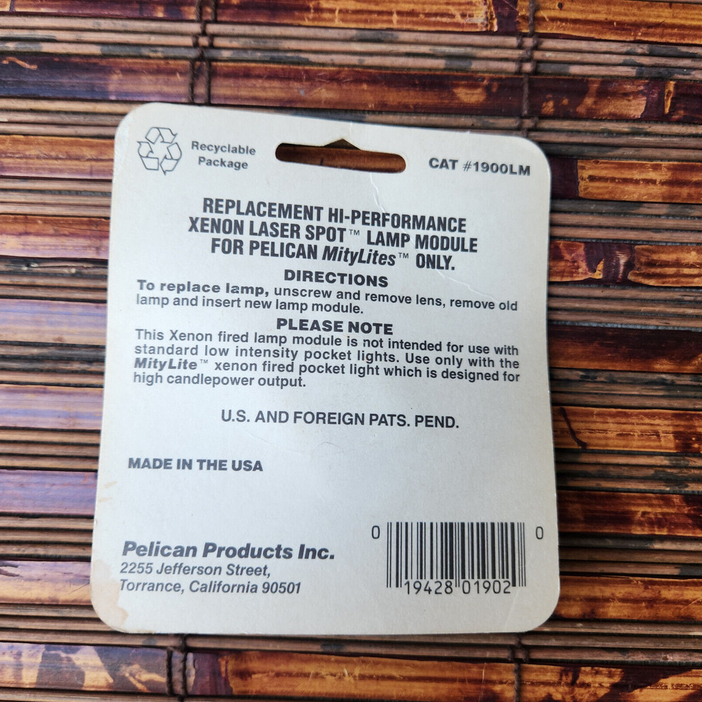 PELICAN MityLite REPLACEMENT LASER SPOT XENON LAMP MODULE