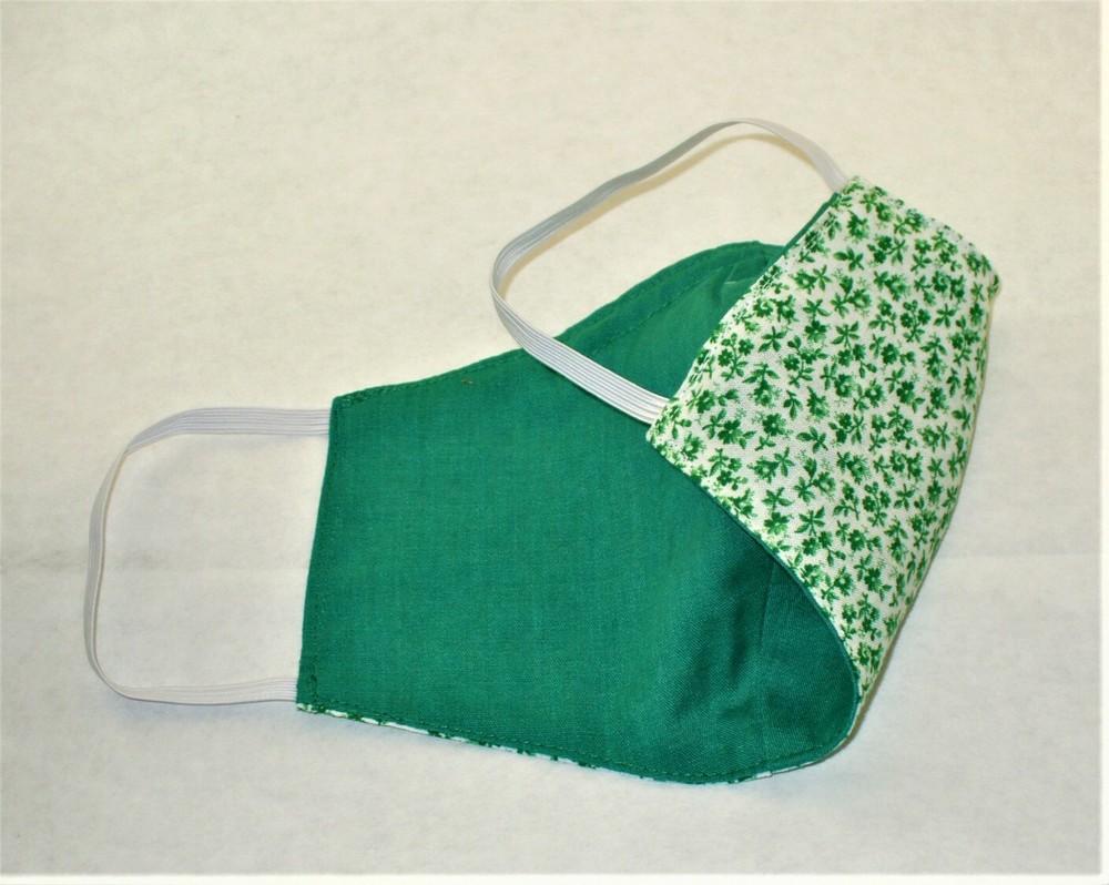 Face Mask Wire Adult Cloth Green
