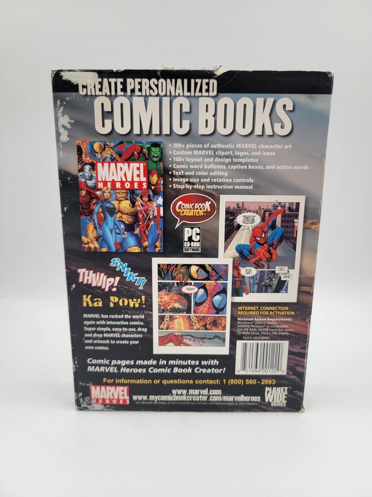 Marvel Heroes Comic Book Creator PC CD-ROM Planet Wide Games Create Comic Pages!
