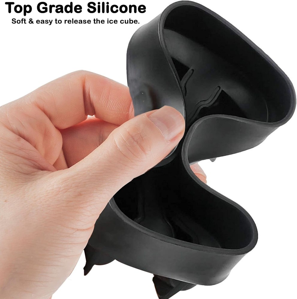 Ice Molds - Silicone Ice Cube Tray With Lid - Easy Fill and Release Ice Maker...