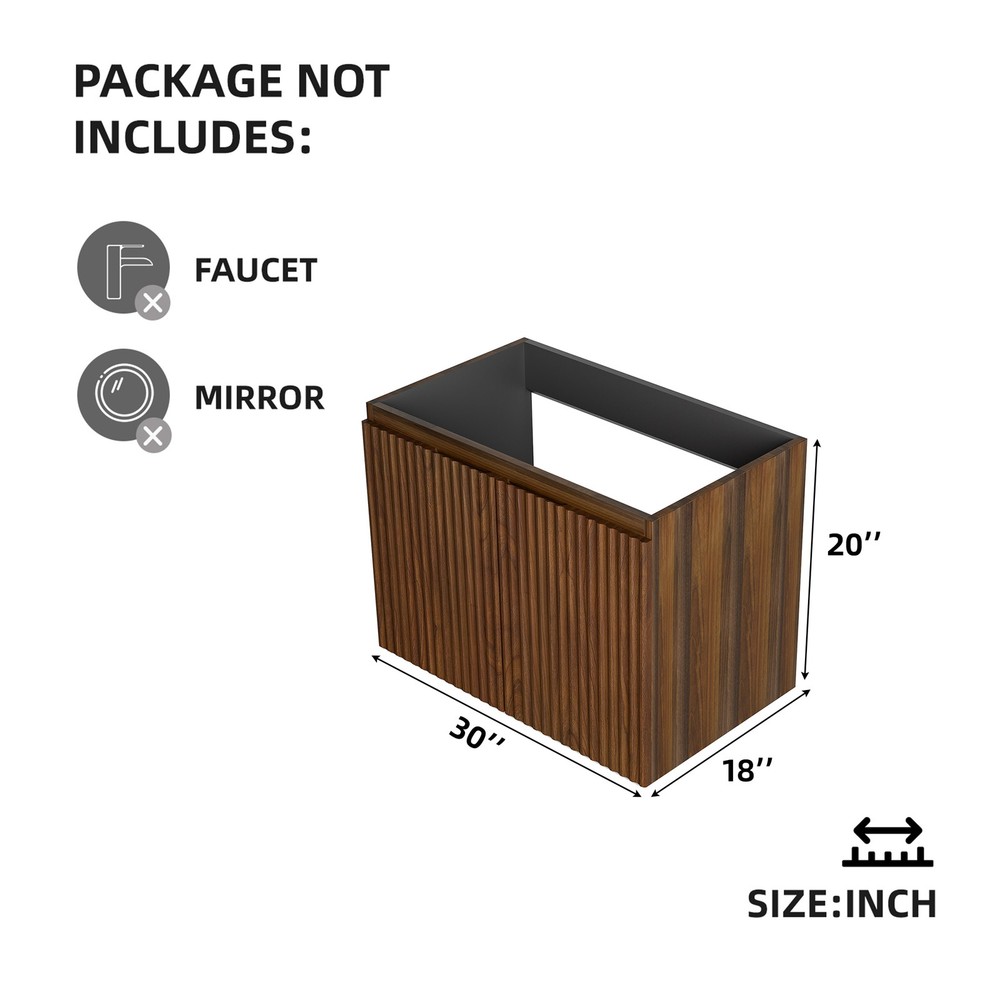 30inch foldable hanging bathroom cabinet without basin