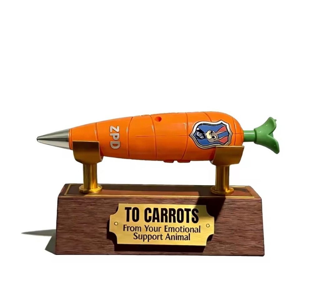 3D Printed Zootopia 2 Judy's Carrot Recorder Pen with Stand 1:1 Scale & Function