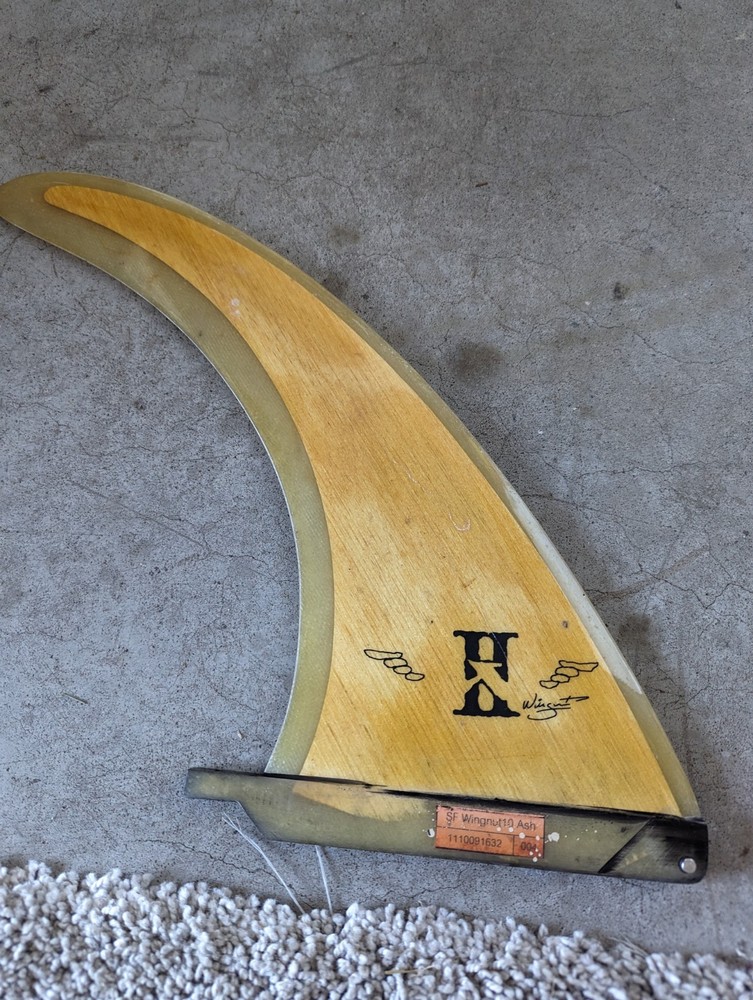 Surfboard Fin Wingnut Longboard 10" Ash Wood
