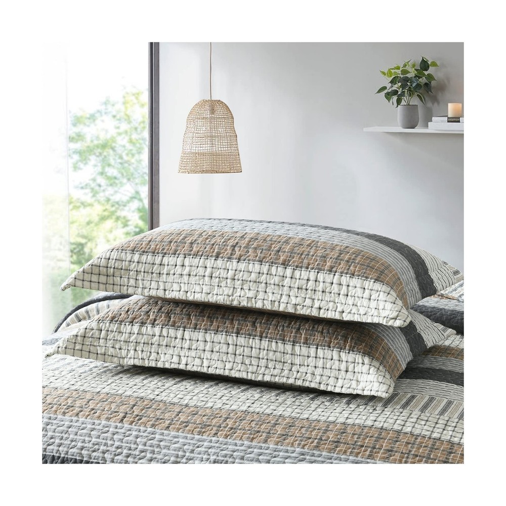 PANGUSHAN 100% Cotton Quilt Set Queen Size, Patchwork Queen Quilt Bedding Set...