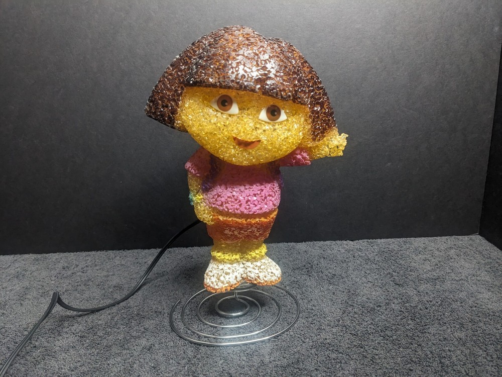 2004 Dora the Explorer Night Light Lamp Rubber Beaded 10 1/2"