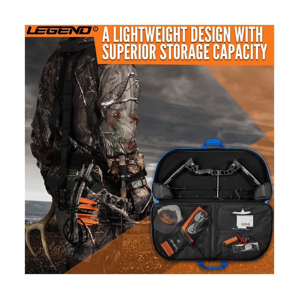 LEGEND Alpha Compound Bow Case - Securely Fits MTM Ultra Compact Arrow Cases ...