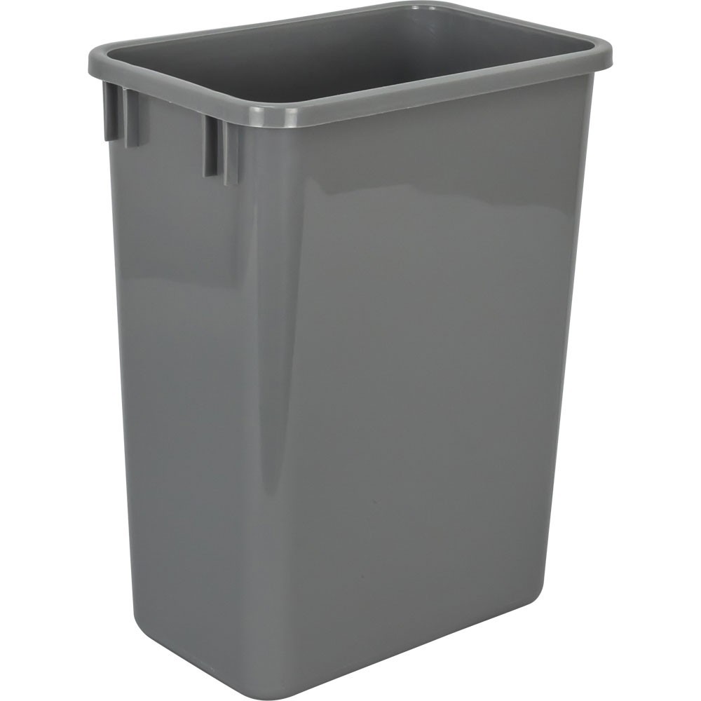 35 Qt Gray Kitchen Cabinet Waste Container Trash Can Garbage Bin Replacement