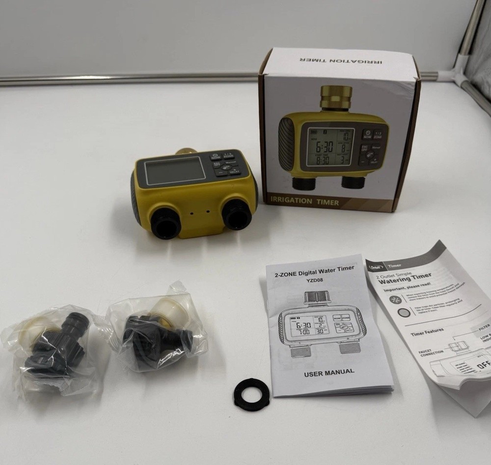 PREMIUM Programmable 2-Zone Smart Sprinkler Timer - Outdoor Automatic Irrigation