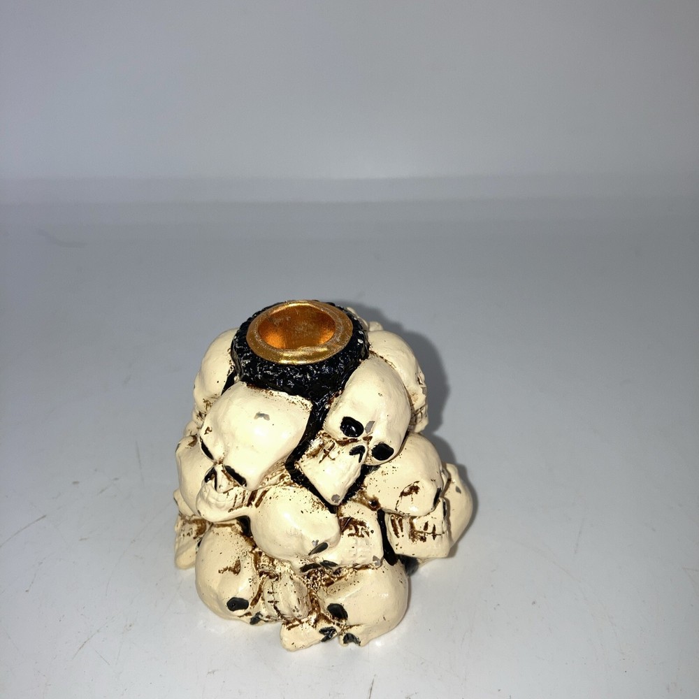Stacked Skulls Skeleton Heads Incense Burner