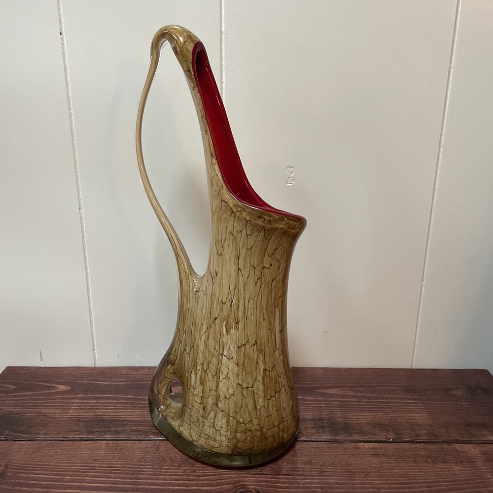Amazing Art Glass Decorative Pitcher - Unsigned