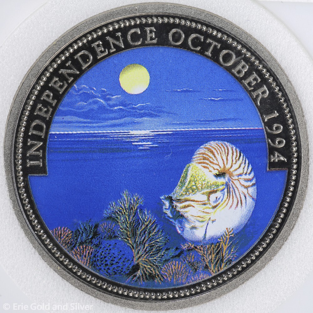 1994 $1 Palau Independence Colorized Commemorative Dollar