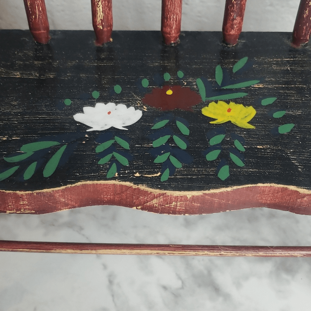 Handpainted Vintage Primitive Mini Chair