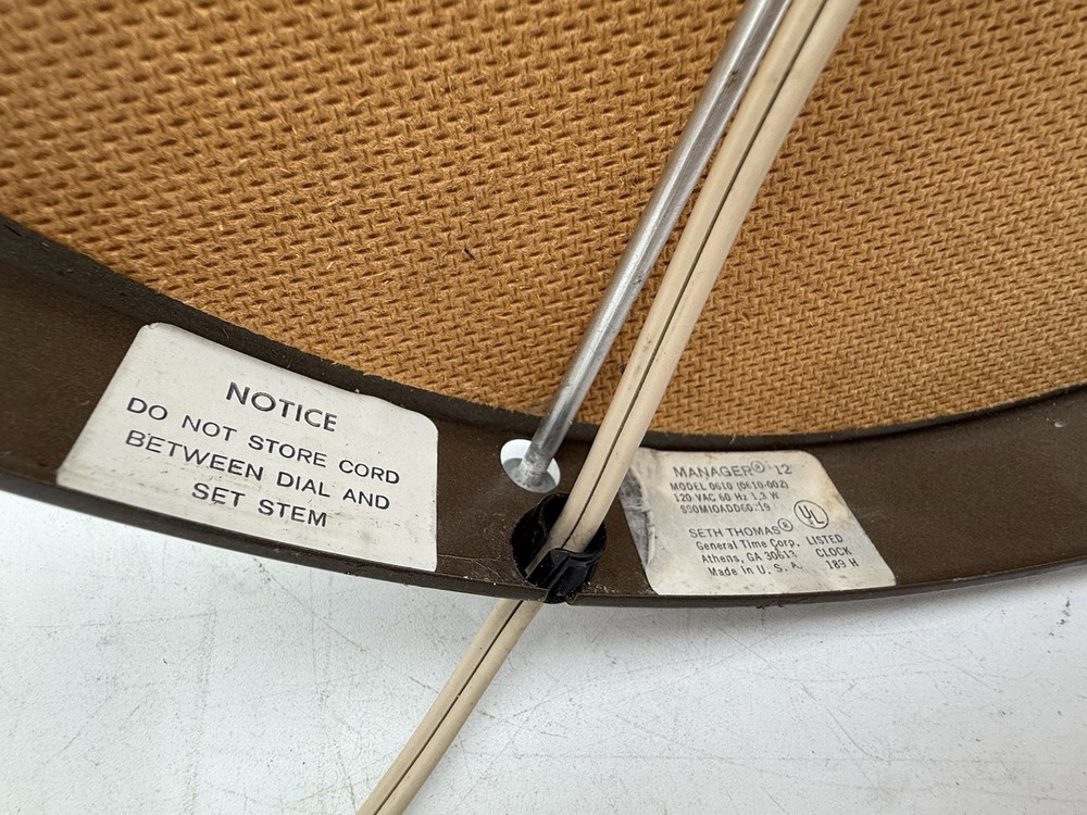 Vintage Seth Thomas by Talley School Office Clock
