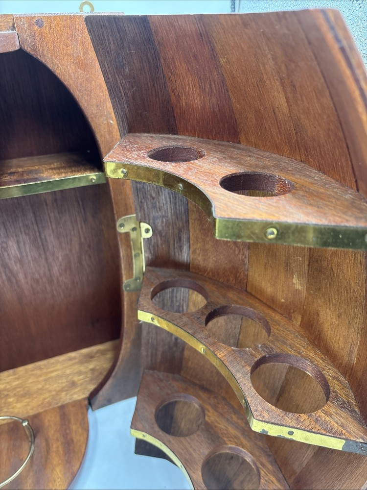 Mahogany Barrel Wine Rack / Wine Holder