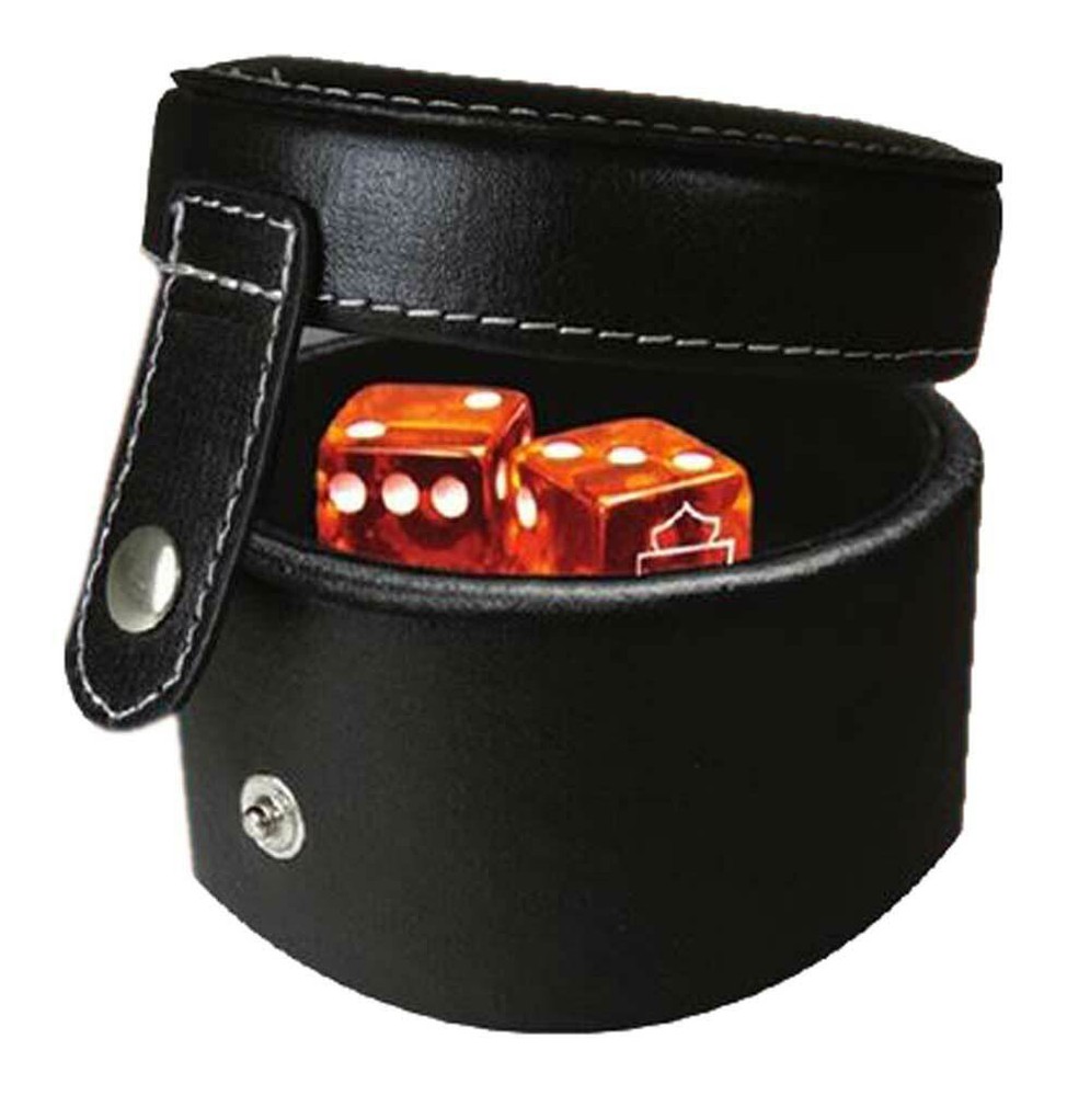 Harley-Davidson Bar & Shield Logo Dice Cup Game Set, Leatherette Cup 651