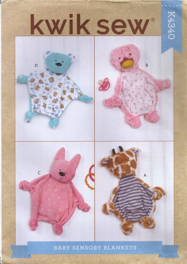 KWIK SEW K4340 BABY SENSORY BLANKETS SEWING PATTERN ©2020