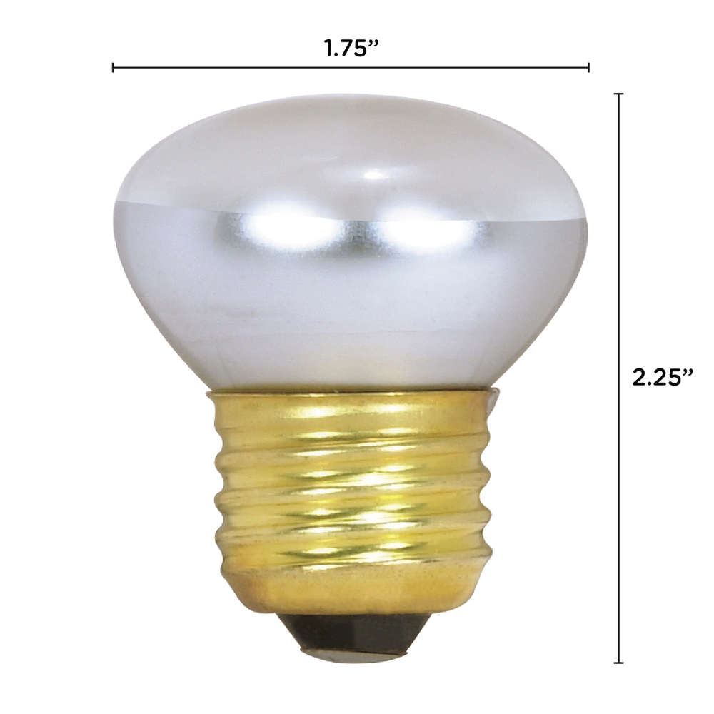 Satco S3602 40W Watt R14 Stubby Medium E26 Base Clear 120V Volt 2700K Warm White