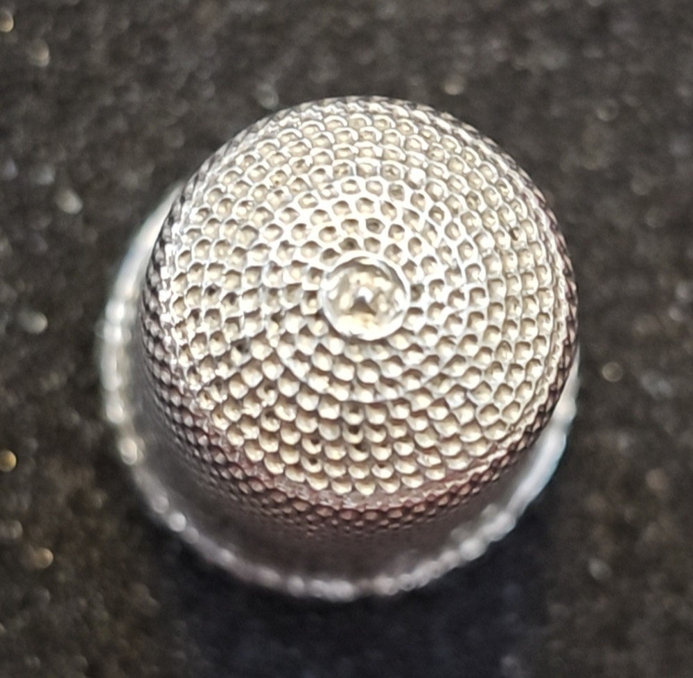 ANTIQUE STERLING SILVER THIMBLE STERLING MARKINGS