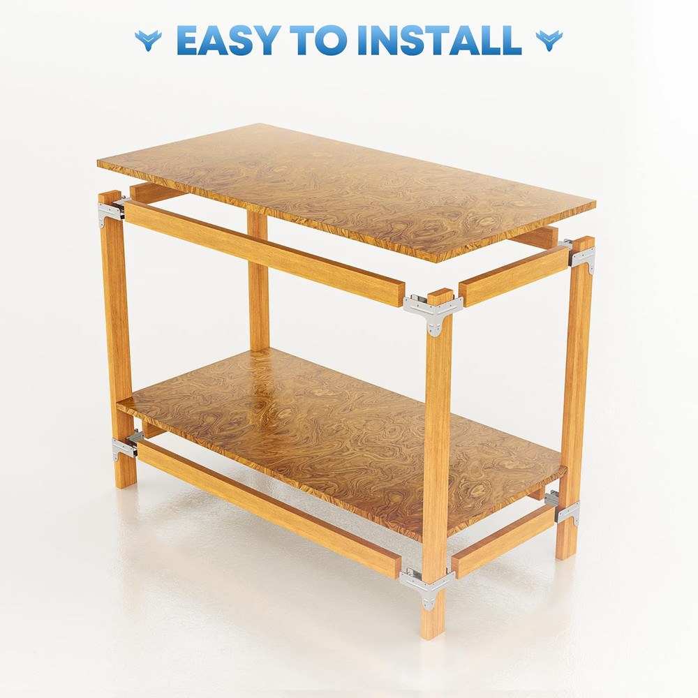 Workbench and Shelving Hardware Kit - Galvanized Steel Workbench Bracket Kit - 8