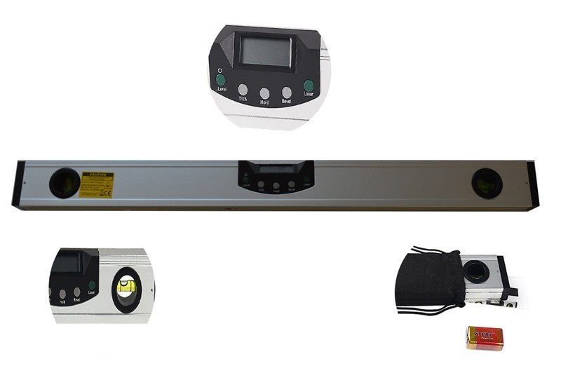 Precision Digital Display Infrared Level Angle Ruler Level Measuring Tool 600mm