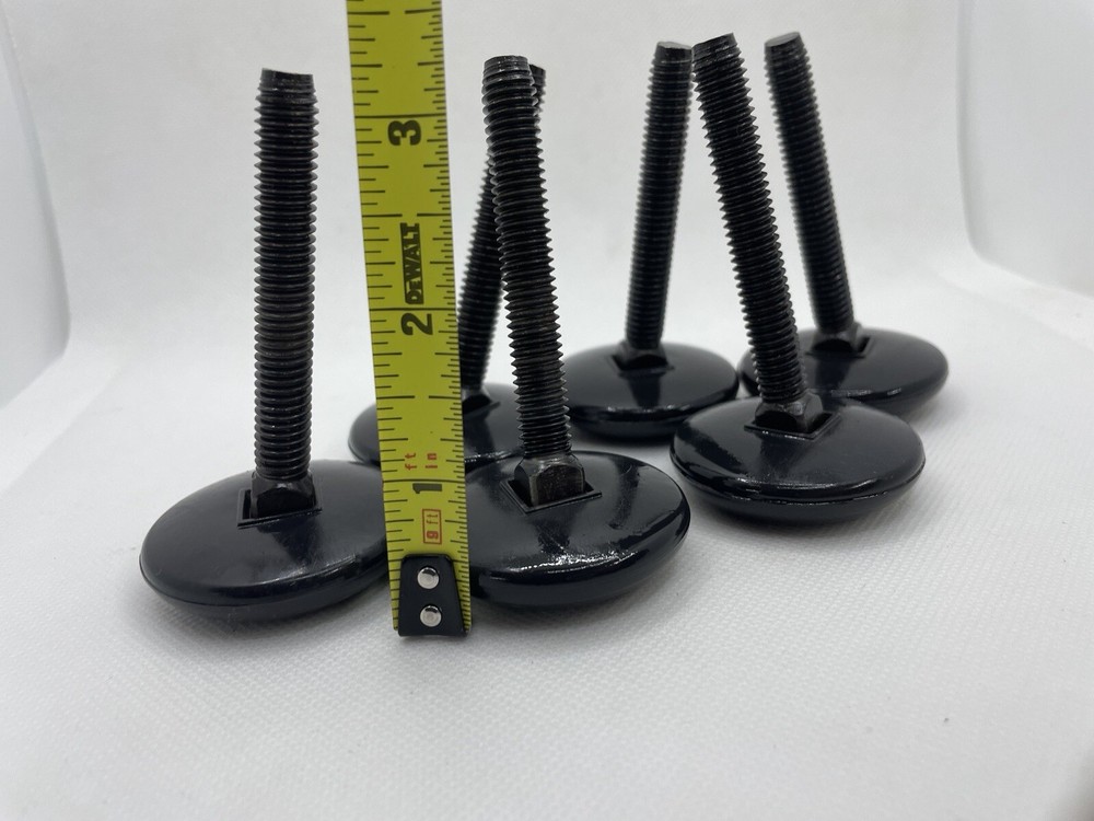 (6 Pack) Herman Miller Adjustable Leveling Glides for Cubicle Workstation Frames