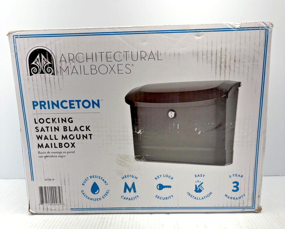 Architectural Mailboxes Princeton Locking Wall Mount Mailbox 2572B10