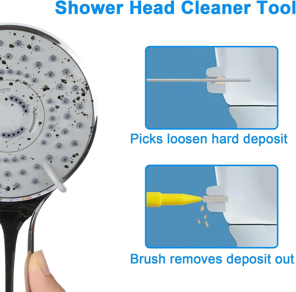 Multiplesize Showerhead Cleaner Tools, Shower Head Cleaning Brushes Small Hole,
