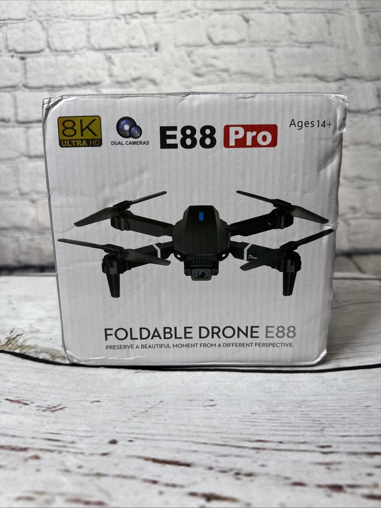 E88 Pro Drone Dual Camera Drone Obstacle Avoidance 4 Batteries Foldable 3 Speed