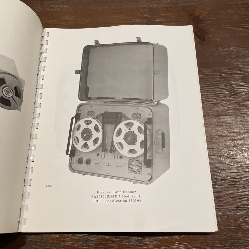 EECO TRS9300 Tape Reader/Spooler Instruction Manual