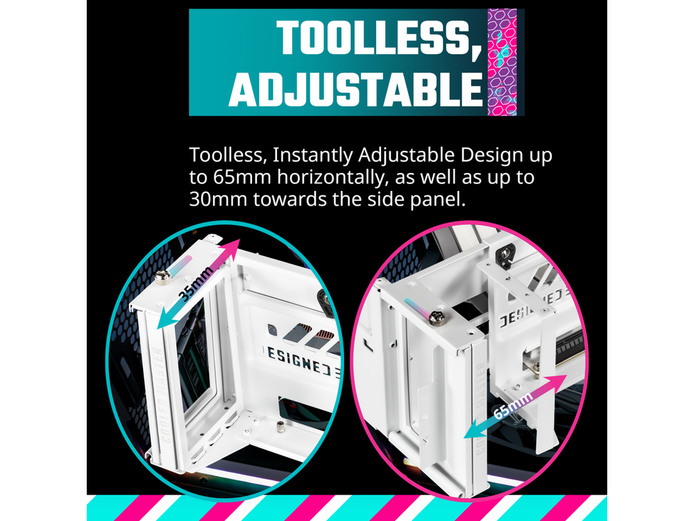Cooler Master MasterAccessory Vertical Graphics Card Holder Kit V3 White with Pr