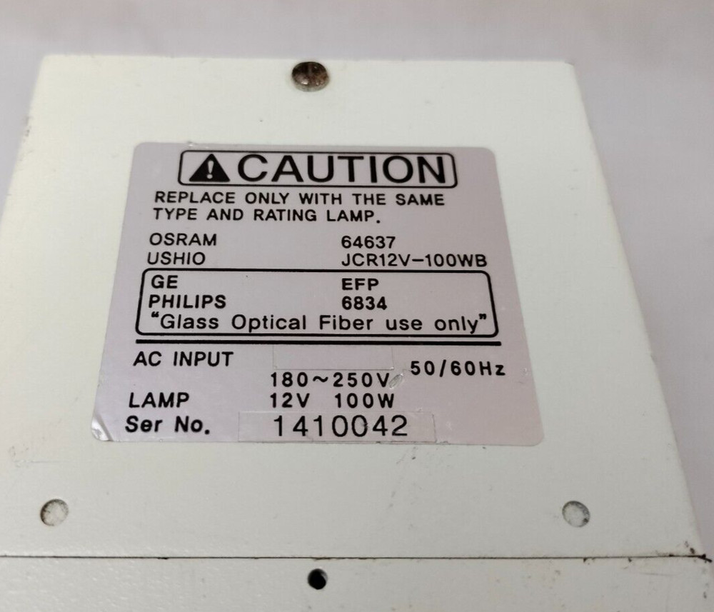Ehwa Optical LS-F100HS LSF100HS Microscope Light Source 180~250V As Is