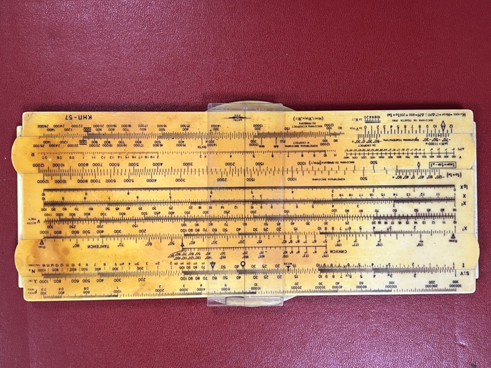 1957 Pilot's Flight Aviator Computer Navigation Airplane Slide Rule KNP-57 E6B