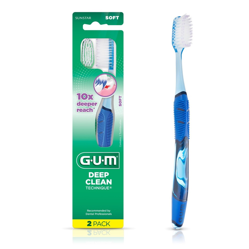 GUM Technique Deep Clean Toothbrush - Full Head - Soft Toothbrushes for