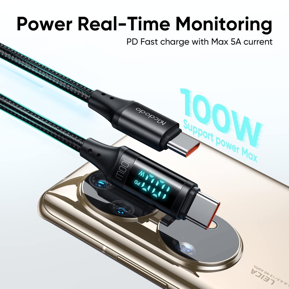Mcdodo USB C Cable Type C Fast Charging 4ft with Digital 3.9 feet