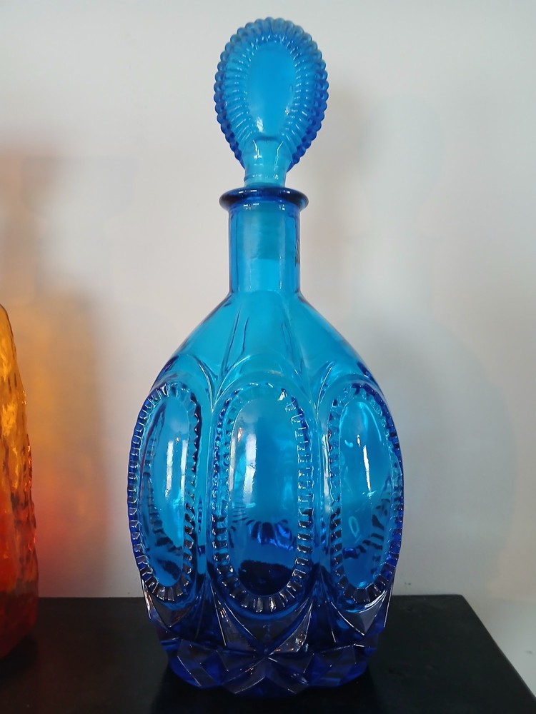Mardi Gras Empoli Decanter Blue