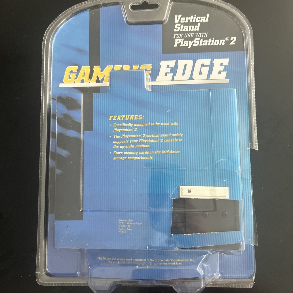 Gaming Edge - PS2 Fat Vertical Stand - Unopened - Damaged Packaging On Back