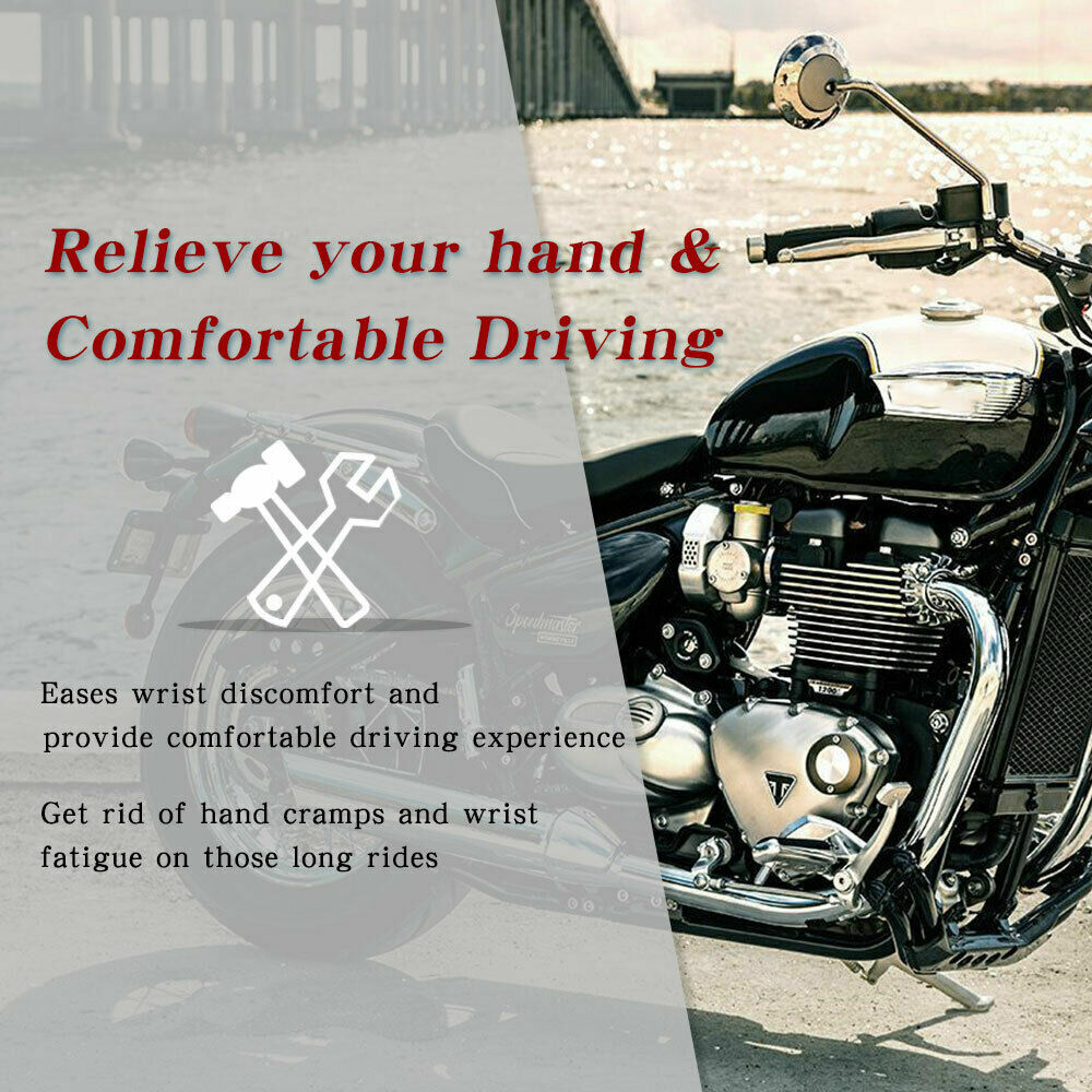 Universal FOR Motorcycle Throttle Lock Cruise Control, Black Aluminum