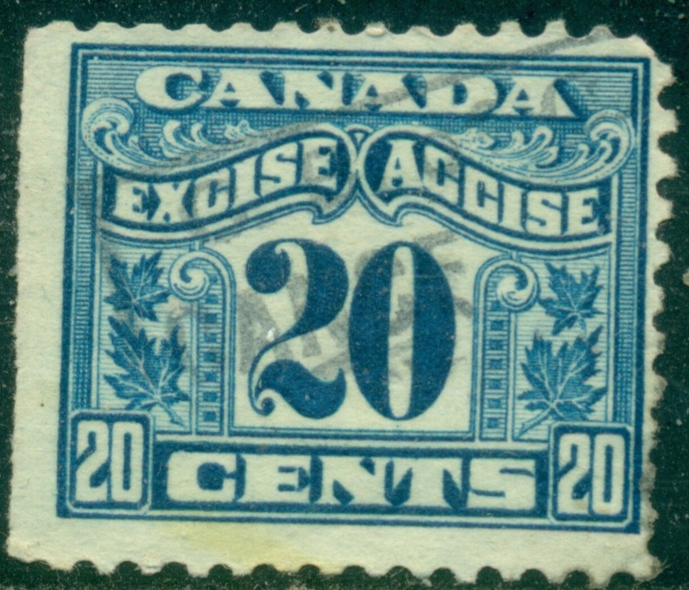 CANADA EXCISE TAX FX43, USED, FINE, GREAT PRICE!