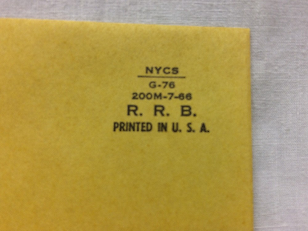 8 Vintage New York Central System Envelopes Not Used