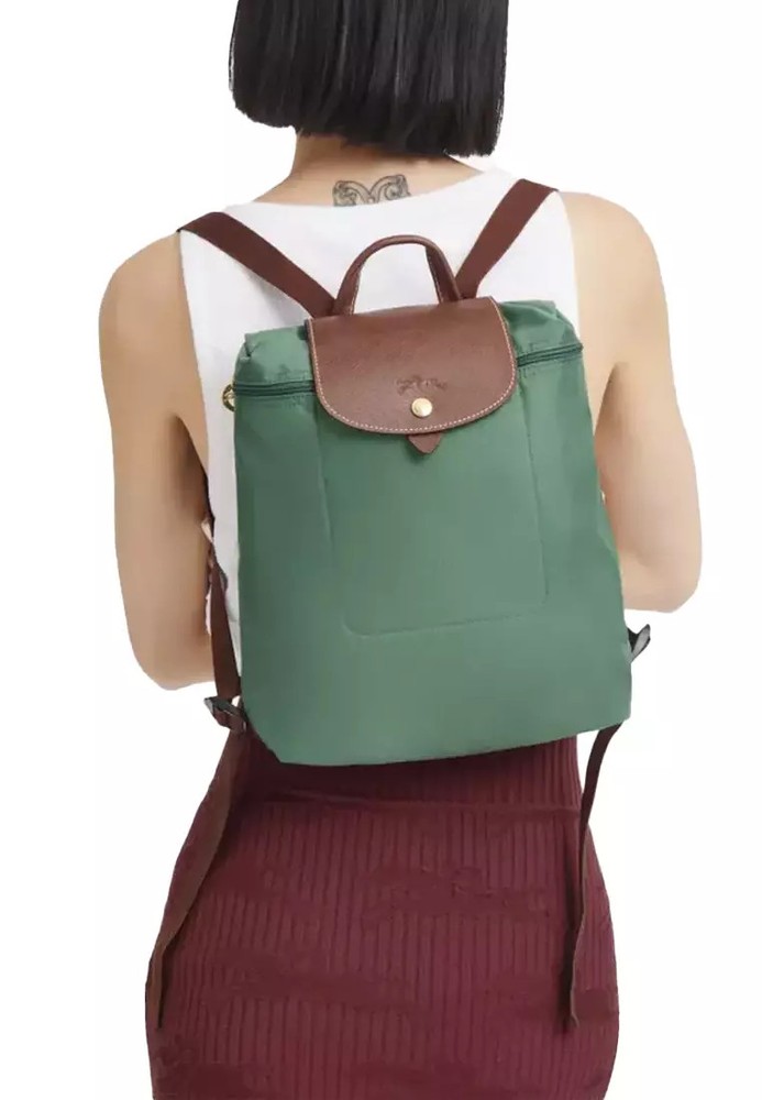 Longchamp Le Pliage Nylon Foldable Backpack ~NIP~ Sage