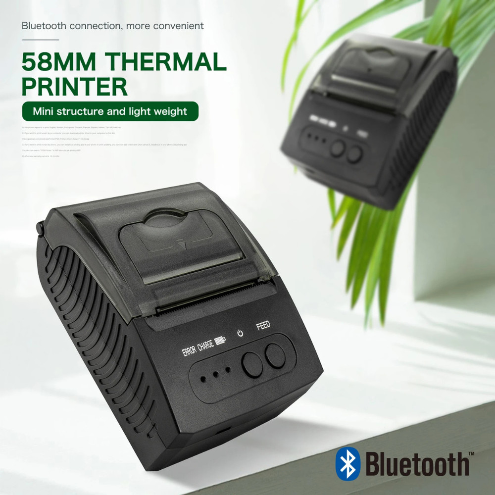 NETUM 1809 Mini Portable 58mm Bluetooth Thermal Receipt Printer Support Android