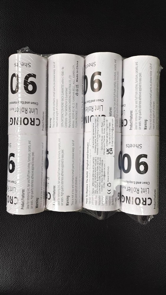 𝙇𝙞𝙣𝙩 𝙍𝙤𝙡𝙡𝙚𝙧𝙨 720 Sheets Lint Roller Value Pack, Works White, Black US