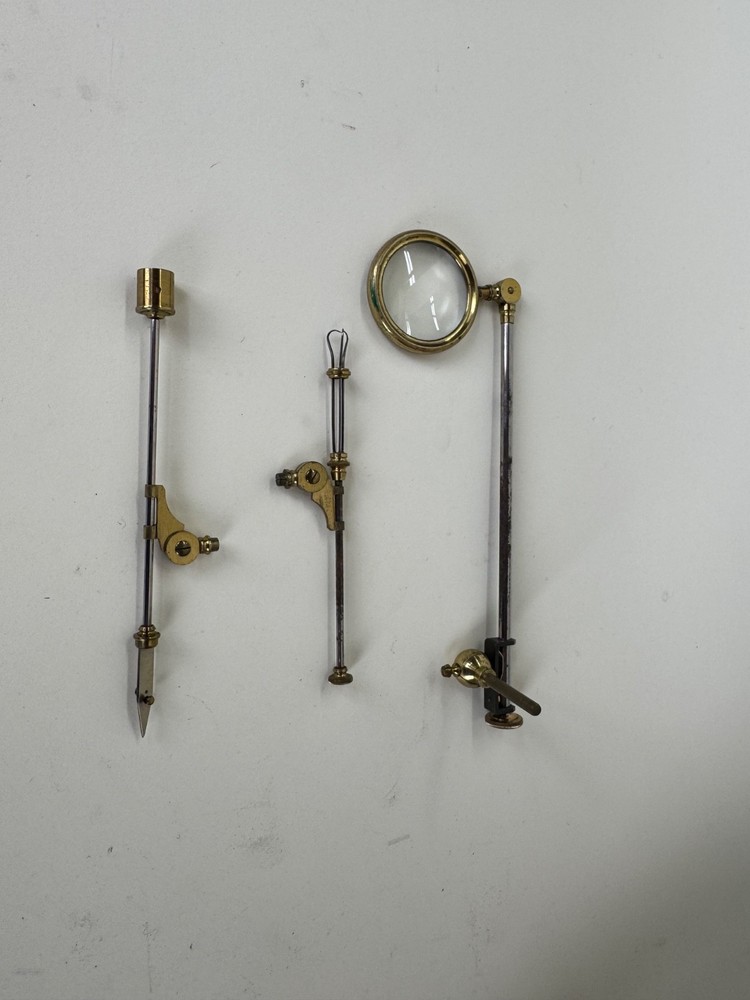 Antique 19th-Century Binocular Brass Microscope – Charles G. Ewing